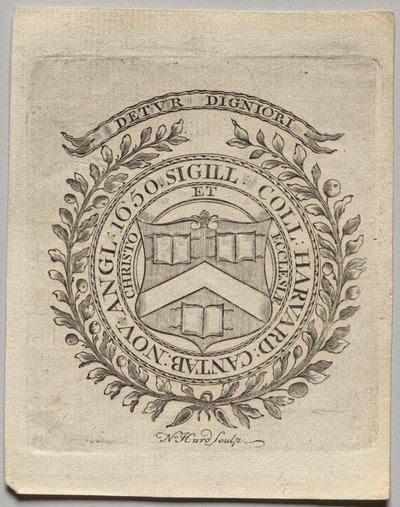 Bokskilt: Seal of Harvard College av Nathaniel Hurd