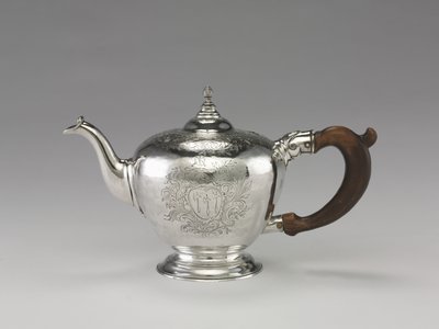 Teapot, c.1755-1760 (silver) av Nathaniel Hurd