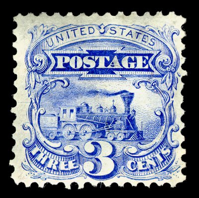 3c Steam Locomotive re-utgave singel, 1875. av National Bank Note Company