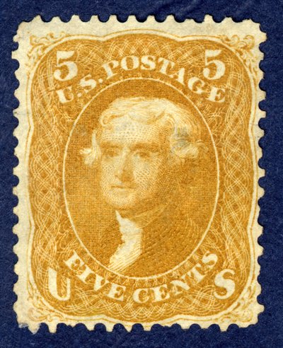 5c Jefferson singel, 1861. av National Bank Note Company