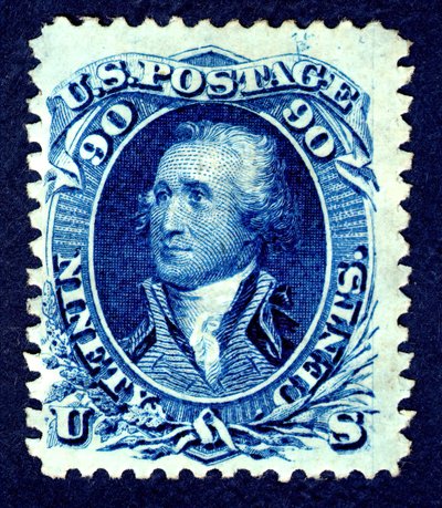 90c Washington F Grill singel, 1867-1868. av National Bank Note Company