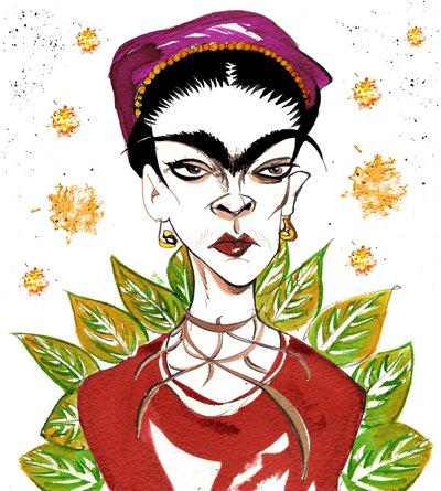 Frida Kahlo (blekk) av Neale Osborne