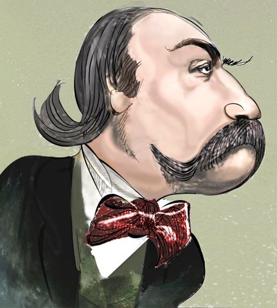 Gustave Flaubert, 2023 (digital) av Neale Osborne