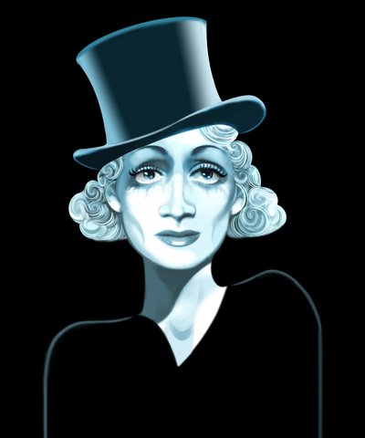 Marlene Dietrich, 2021 (digital) av Neale Osborne
