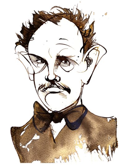 Richard Strauss, tysk komponist og dirigent (1864-1949); karikatur av Neale Osborne