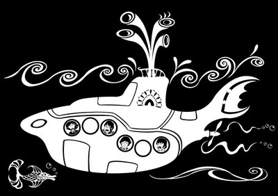 Yellow Submarine, 2004 (blekk, digital revisjon 2023) av Neale Osborne
