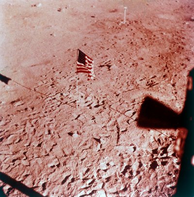 USAs flagg på månen, Apollo 11-oppdrag, juli 1969. av Neil Armstrong