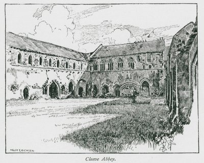 Cleeve Abbey (lito) av Nelly Erichsen
