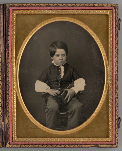 Uten tittel Portrett av en sittende gutt, 1853. av Nelson