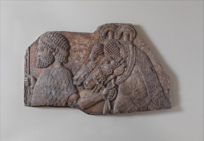 Utenlandsk brudgom i en sideelvprosesjon, ca. 721-05 f.Kr. (gipsalabast) av Neo Assyrian Neo Assyrian
