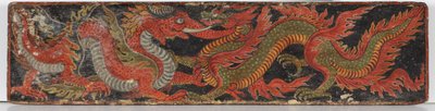 Buddhistisk manuskriptomslag, 1659 (ugjennomsiktig wc på tre) av Nepalese School