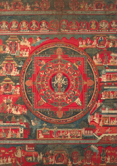Mandala av Amoghapasa av Nepalese School