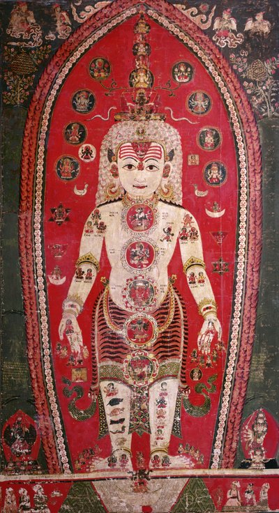 Shiva Purana, fra Badgaon (gouache på silke) av Nepalese School