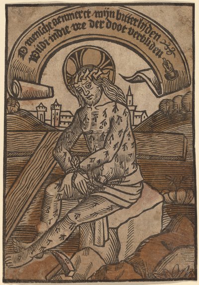Kristus som sorgens mann av Netherlandish 15th Century