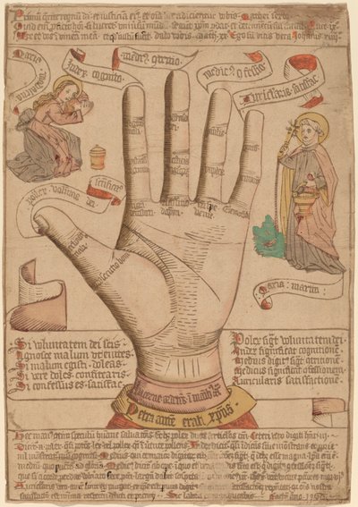 Hånden som frelsens speil av Netherlandish 15th Century