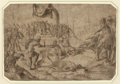 Offerscene (Gaius Mucius Scaevola?) av Netherlandish 16th Century