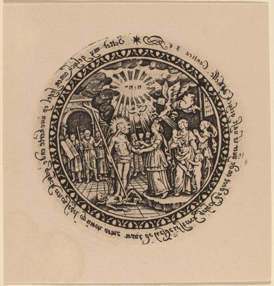 Triumferende Kristus med profeter og hellige av Netherlandish 16th Century