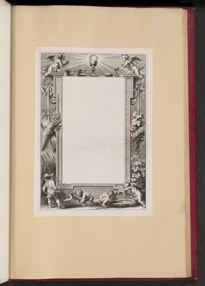 Border Illustration with Putti Harvesting Offerings to God   1236448   no       norwegian Successfully Translated  Original: Father Hennepin and Two Companions Made Prisoners by the Sioux. April 1680 Translat: Father Hennepin and Two Companions Made Prison av Netherlandish 17th Century