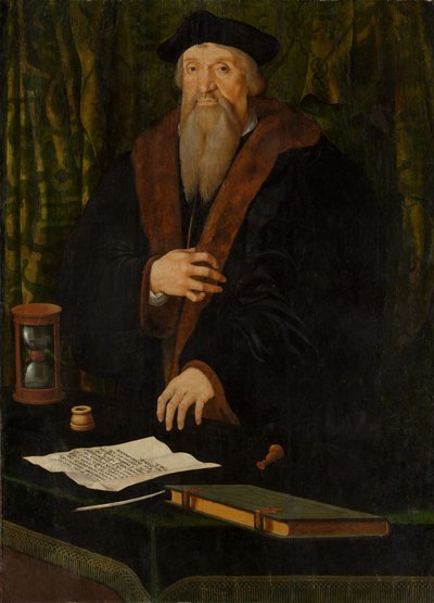 Portrett av en mann, muligens Jean de Langeac døde 1541, biskop av Limoges. av Netherlandish Painter