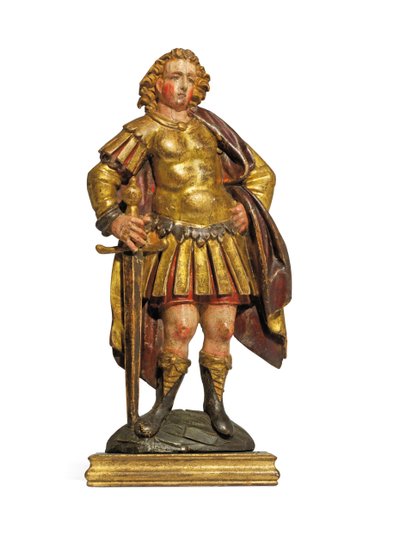 Ajouree-relieff av en soldat, første halvdel av 1600-tallet (pakke forgylt tre) av Netherlandish School