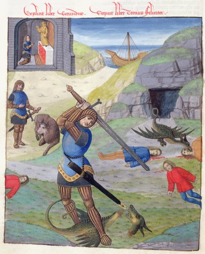 Ms 324 f.35 v. Cadmus, fra Metamorphoses 10 av Ovid, 1497 av Netherlandish School