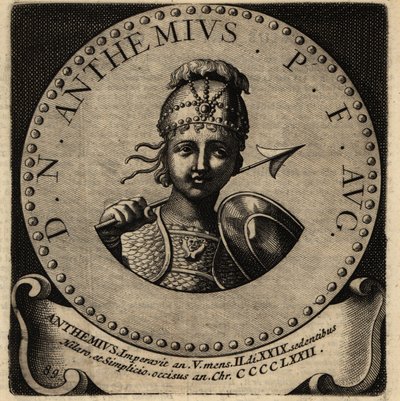 Portrett av den romerske keiseren Anthemius. av Netherlandish School