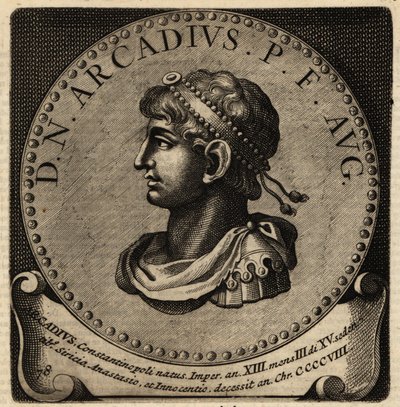 Portrett av den romerske keiseren Arcadius. av Netherlandish School