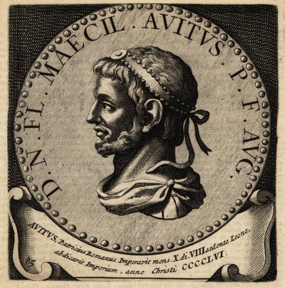 Portrett av den romerske keiseren Avitus. av Netherlandish School