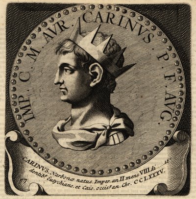Portrett av den romerske keiseren Carinus. av Netherlandish School