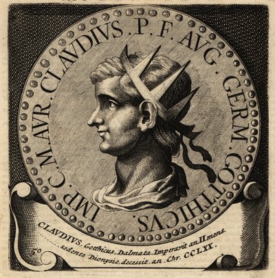 Portrett av den romerske keiseren Claudius II. av Netherlandish School
