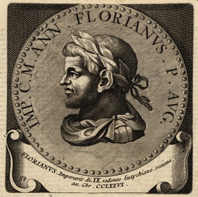 Portrett av den romerske keiseren Florianus. av Netherlandish School