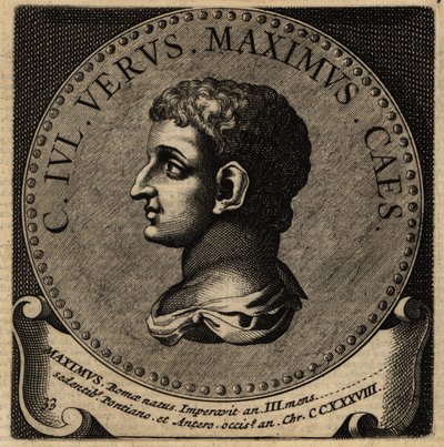 Portrett av den romerske keiseren Gaius Julius Verus Maximus av Netherlandish School