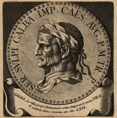 Portrett av den romerske keiseren Galba. av Netherlandish School