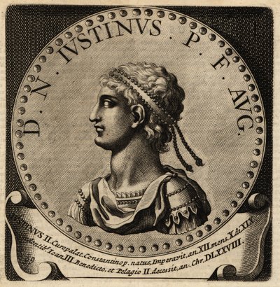 Portrett av den romerske keiseren Justin II. av Netherlandish School