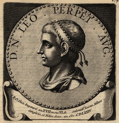 Portrett av den romerske keiseren Leo I. av Netherlandish School