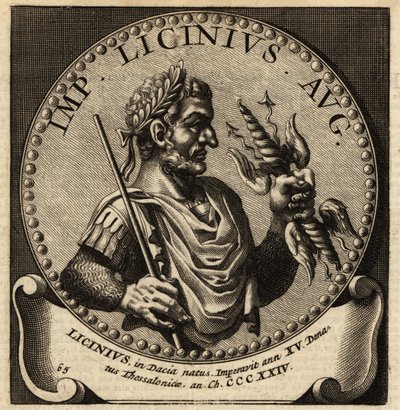 Portrett av den romerske keiseren Licinius. av Netherlandish School