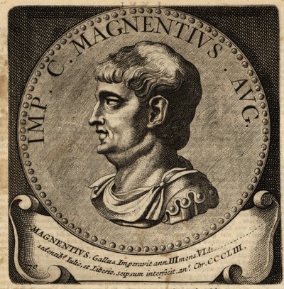 Portrett av den romerske keiseren Magnentius. av Netherlandish School