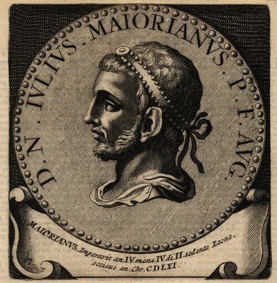 Portrett av den romerske keiseren Majorian. av Netherlandish School