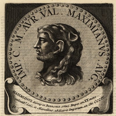 Portrett av den romerske keiseren Maximian. av Netherlandish School