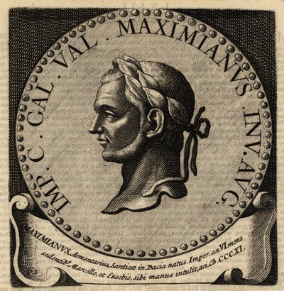 Portrett av den romerske keiseren Maximian. av Netherlandish School