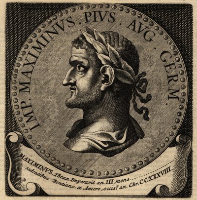Portrett av den romerske keiseren Maximinus Thrax. av Netherlandish School