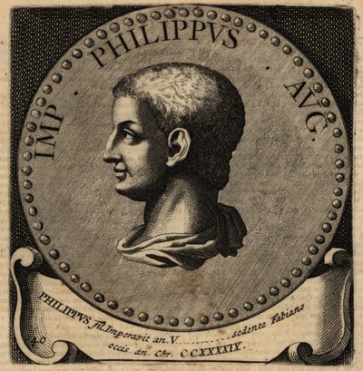 Portrett av den romerske keiseren Filip II. av Netherlandish School