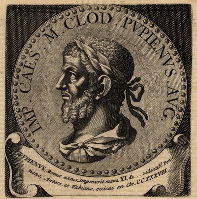 Portrett av den romerske keiseren Pupienus. av Netherlandish School