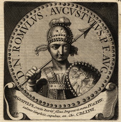 Portrett av den romerske keiseren Romulus Augustulus. av Netherlandish School