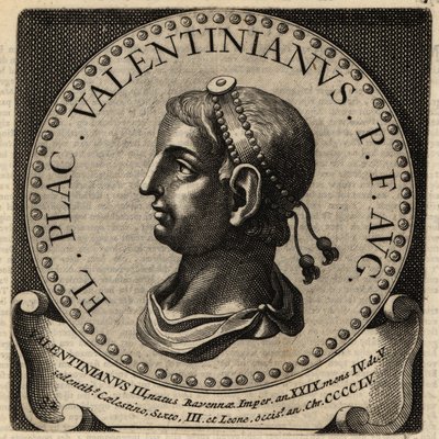 Portrett av den romerske keiseren Valentinian III. av Netherlandish School