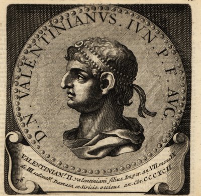 Portrett av den romerske keiseren Valentinian II. av Netherlandish School