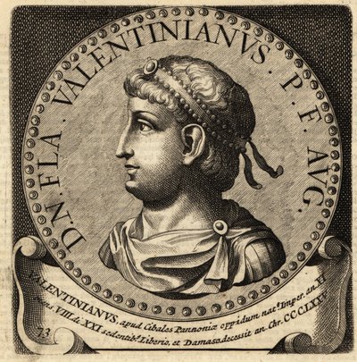 Portrett av den romerske keiseren Valentinian I. av Netherlandish School