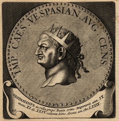 Portrett av den romerske keiseren Vespasian. av Netherlandish School
