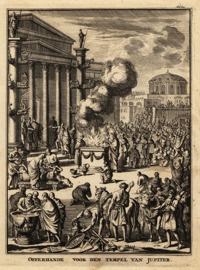 Offer foran Jupiter-tempelet i Roma. av Netherlandish School