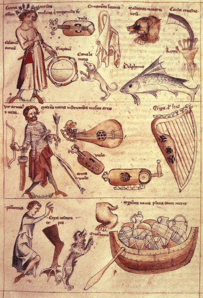 Sloane 3983 fol.13 Tegn og symboler på dyrekretsen, fra 